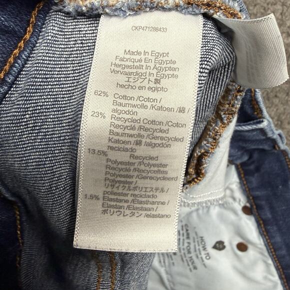 Madewell High-Rise Denim Shorts Womens 28 Blue Cut Off Raw Hem Cuffed - Picture 3 of 7